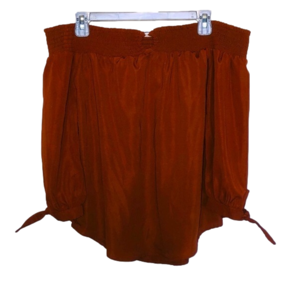 RUE 21 Burnt Orange Off the Shoulder Blouse